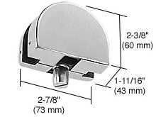 C.R. Laurence CRL PTH Series Brushed Stainless Finish Top Transom Pivot Patch Fitting | PTH23BS