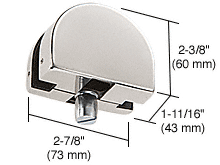 C.R. Laurence CRL PTH Series Polished Stainless Finish Top Transom Pivot Patch Fitting | PTH23PS