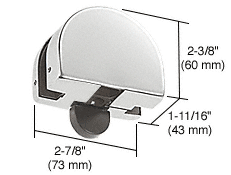 C.R. Laurence CRL PTH Series Clear Anodized Finish Top Transom Door Stop Patch Fitting | PTH23SA
