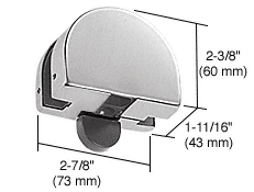 C.R. Laurence CRL PTH Series Brushed Stainless Finish Top Transom Door Stop Patch Fitting | PTH23SBS