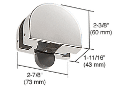 C.R. Laurence CRL PTH Series Polished Stainless Finish Top Transom Door Stop Patch Fitting | PTH23SPS