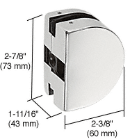 C.R. Laurence CRL PTH Series Clear Anodized Finish Glass Mounted Patch Lock Keeper | PTH26A