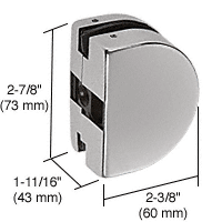 C.R. Laurence CRL PTH Series Brushed Stainless Finish Glass Mounted Patch Lock Keeper | PTH26BS