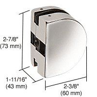 C.R. Laurence CRL PTH Series Polished Stainless Finish Glass Mounted Patch Lock Keeper | PTH26PS