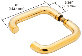 C.R. Laurence CRL Brass Finish PTH Series Tubular Style Lever Handles | PTH302BR