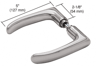 C.R. Laurence CRL Brushed Stainless Finish PTH Series Sculptured Style Lever Handles | PTH303BS