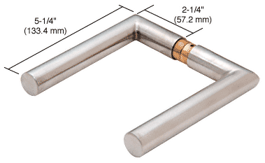 C.R. Laurence CRL Brushed Stainless PTH Series Modern Style Lever Handle | PTH306BS