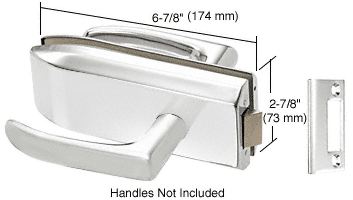 C.R. Laurence CRL Clear Anodized Finish Glass Mounted Passage Latch | PTH312A