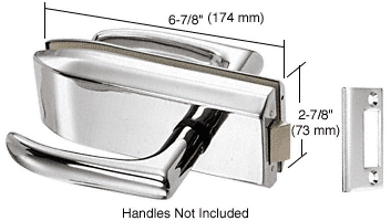 C.R. Laurence CRL Brushed Stainless Finish Glass Mounted Passage Latch | PTH312BS