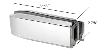 C.R. Laurence CRL PTH Series Clear Anodized Finish Glass Mounted Long Patch Lock Keeper | PTH314A