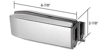 C.R. Laurence CRL PTH Series Brushed Stainless Finish Glass Mounted Long Patch Lock Keeper | PTH314BS