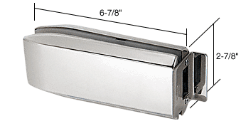 C.R. Laurence CRL PTH Series Polished Stainless Finish Glass Mounted Long Patch Lock Keeper | PTH314PS
