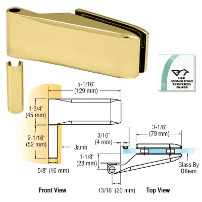 CRL Brass Barcelona Free Swinging Interior Door Hinge | PTH350BR