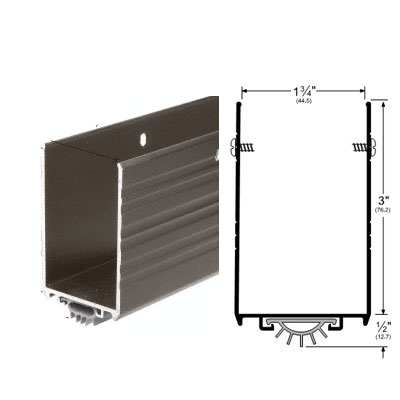 Dark Bronze Finish Wrap Around Door Shoe with Vinyl Weatherseal for 36&quot; Door | DBS221DV36