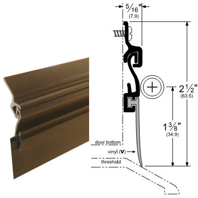 Residential Automatic Door Bottom Sweep | Residential Automatic Door Bottoms | Pemko 405DV | DB019DV36