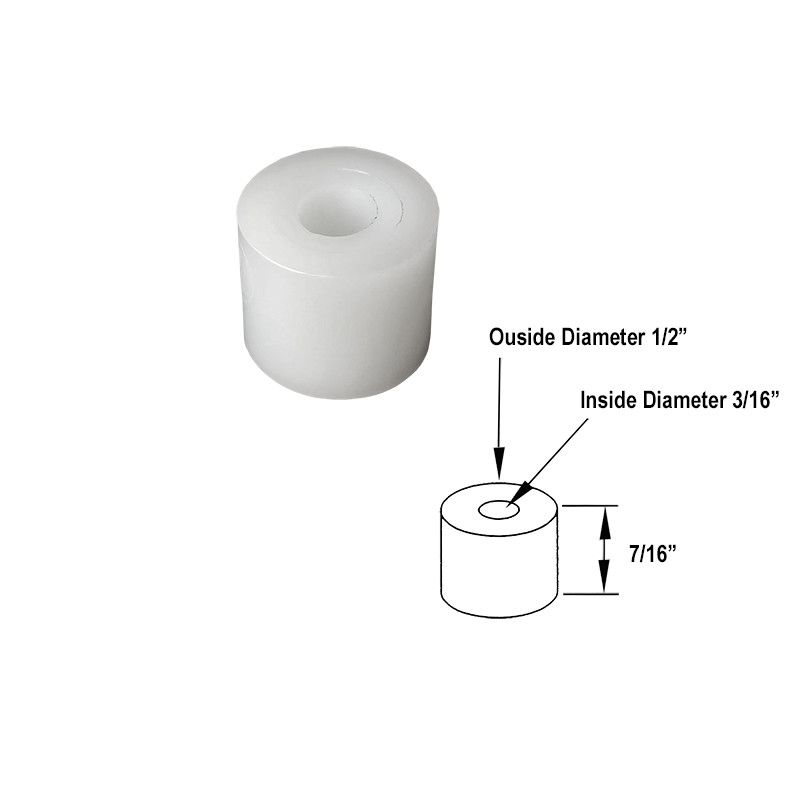 Nylon Pivot Spacer Bushing for Swinging Pivot Shower Doors | PSFB