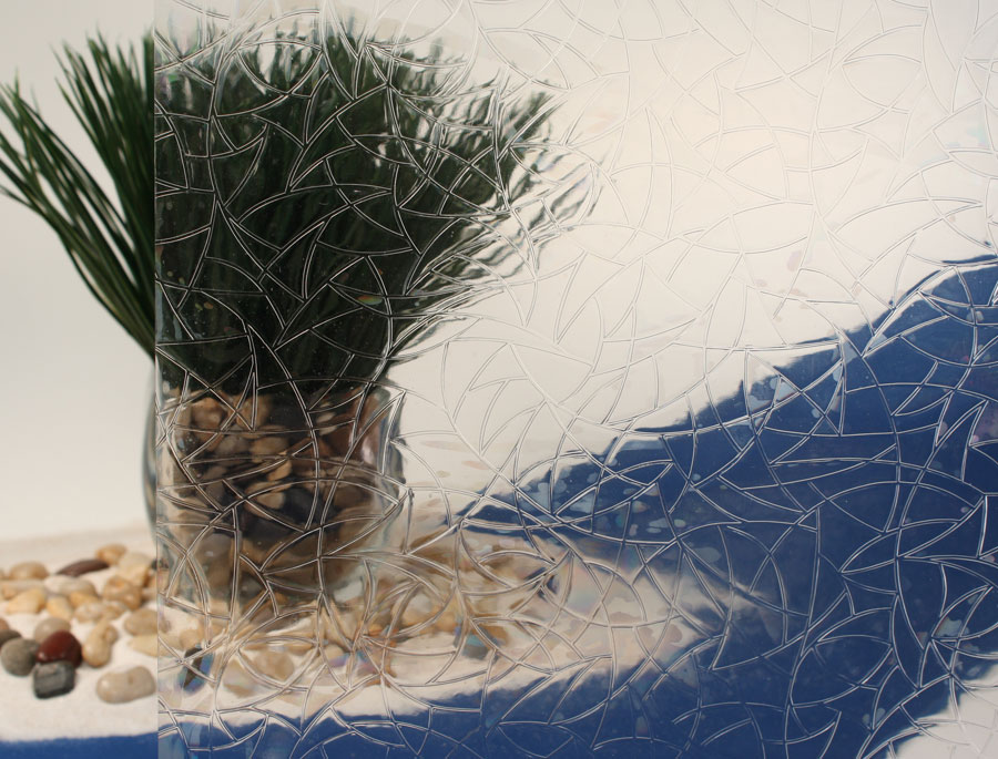 Clear Atlantis Cut Glass Static Cling Window Film, 35&quot; Wide x 9 ft | REM08700135009