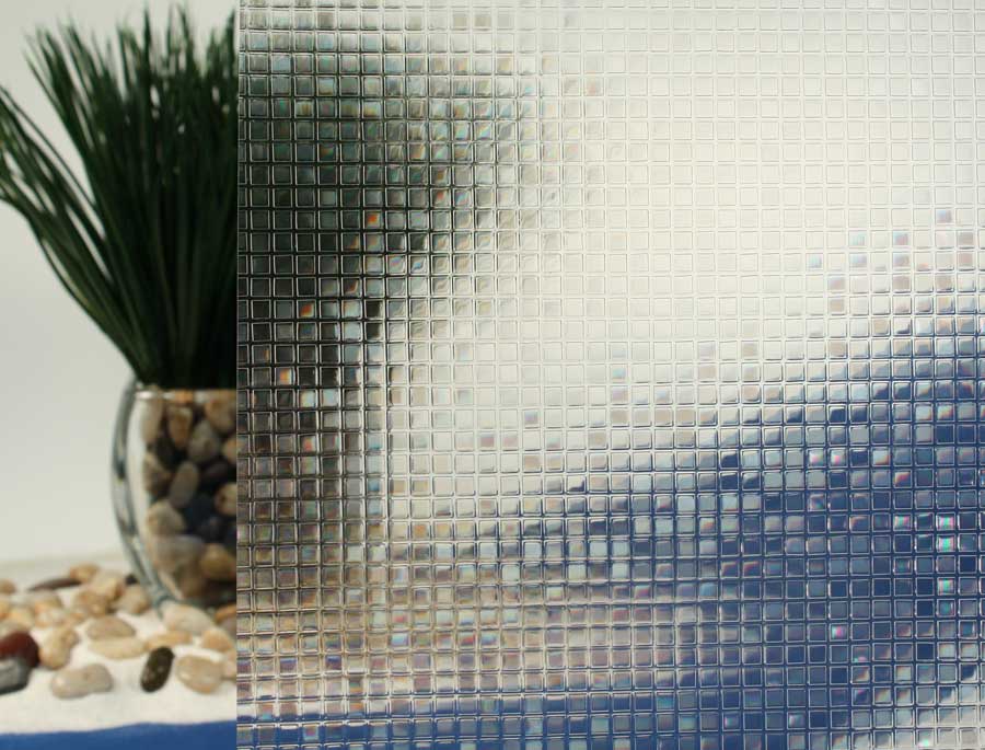 Clear Mini Mosaic Cut Glass Static Cling Window Film, 35&quot; Wide x 50 ft | REM08701735050