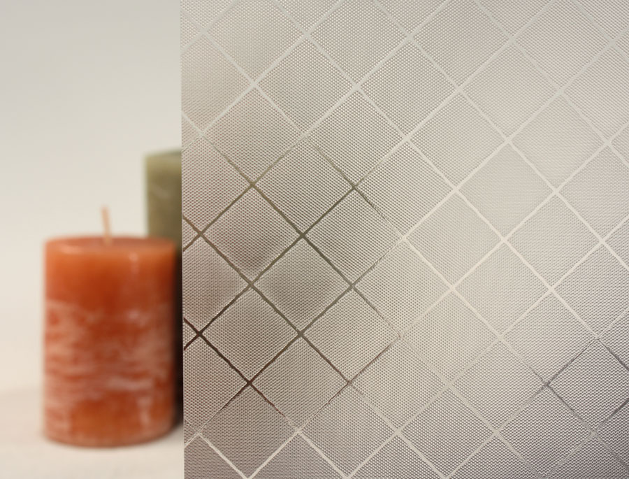 Clear Etched Squares Static Cling Window Film, 36&quot; Wide x 25 ft | REM08711736025