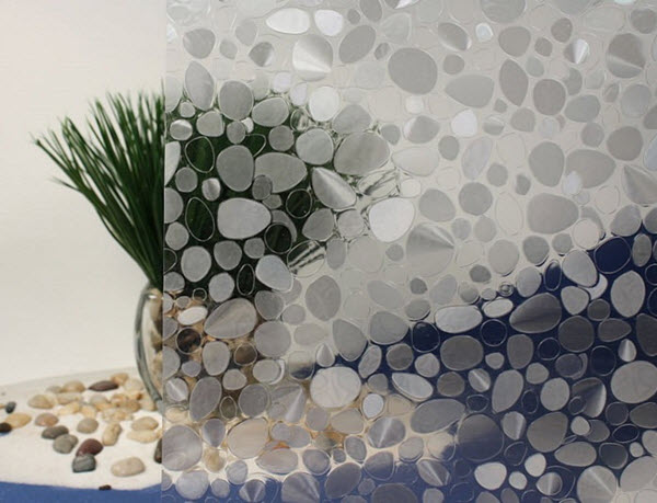 Pebbles Cut Glass Static Cling Window Film, 36&quot; Wide x 25 ft | REM08712736025