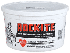C.R. Laurence CRL Rockite Cement - 10 Pound Plastic Pail | R0CK10