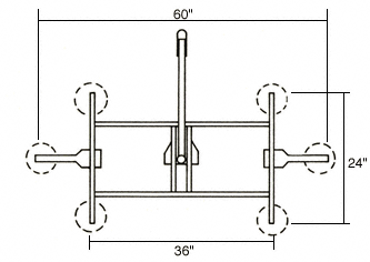 C.R. Laurence CRL 6 Cup Steel Rotating Hand Cup Lifting Frame | R0W60