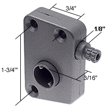 C.R. Laurence Right Hand RV Window Slant Sill Operator 1-3/4&quot; Screw Holes | R7021