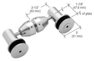 C.R. Laurence CRL Polished Stainless Double Arm Fixed Fitting Set for 1/2&quot; Glass | RB50FPS