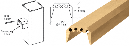 C.R. Laurence CRL 200, 300, 350 and 400 Series Rail Connecting Block - 241 in Long | RCB2241