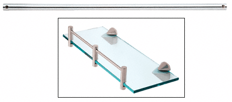 C.R. Laurence CRL Chrome 24&quot; Glass Shelf Rods - Package | RD24CH