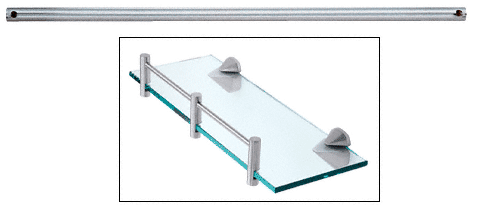 C.R. Laurence CRL Brushed Nickel 36&quot; Glass Shelf Rods - Package | RD36BN