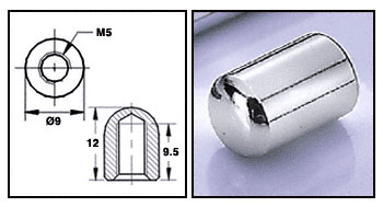 C.R. Laurence CRL Chrome Plated Finishing Nut for Rod Display System | RD4301CH