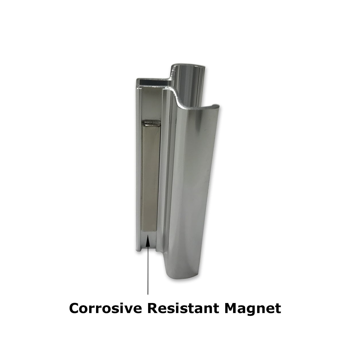 Gordon Glass™ 3-3/4&quot; Bright Chrome Frameless Shower Door Handle with Magnet | RDDMAGCH
