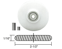 C.R. Laurence CRL Round Edge Nylon Replacement Wheel; 2-1/2&quot; X 1/16&quot; | REPS5N