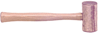 C.R. Laurence CRL 1-1/4&quot; Head Rawhide Mallet | RHM2