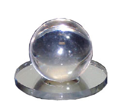 Clear Acrylic Small Ball Stick-On Mirror Knob | RMP1 | RMP1