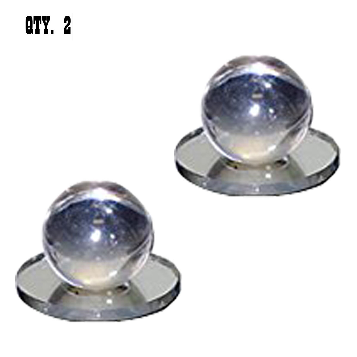 Clear Acrylic Beveled Stick-On Mirror Knob | RMP12 | Pack of 2 | RMP122