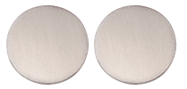 C.R. Laurence CRL Brushed Stainless 2&quot; Blank Round Glass Presence Indicator Set | RPPBBS