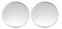 C.R. Laurence CRL Polished Stainless 2&quot; Blank Round Glass Presence Indicator Set | RPPBPS