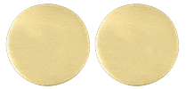 C.R. Laurence CRL Satin Brass 2&quot; Blank Round Glass Presence Indicator Set | RPPBSB
