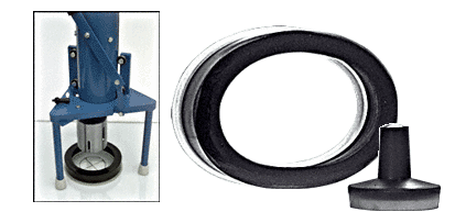 C.R. Laurence CRL 2&quot; x 4&quot; Oval Suction Base Drilling Ring with Plug | RR24
