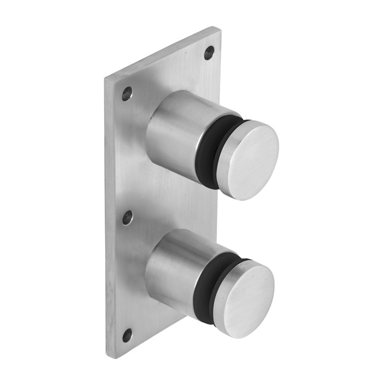 CRL 316 Brushed Stainless Steel Standard 2&quot; Glass Rail Standoff Fitting with Mounting Plate
 | RS0B20BS