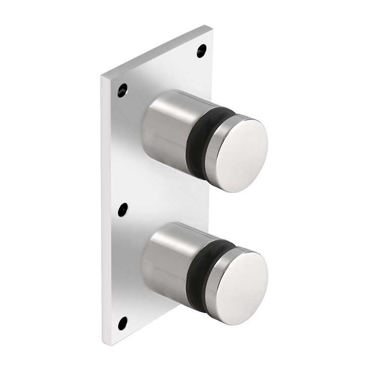 CRL 316 Polished Stainless Steel Standard 2&quot; Glass Rail Standoff Fitting with Mounting Plate
 | RS0B20PS