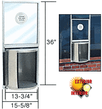 C.R. Laurence CRL Satin Anodized Finish Rotating Service Window | RS200A