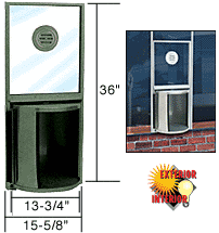 C.R. Laurence CRL Duranodic Bronze Finish Rotating Service Window | RS201DU