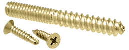 C.R. Laurence CRL Polished Brass Replacement Screw Pack for Concealed Wood Mount Handrail Brackets- 5/16&quot;-18 Thread | RSP3PB