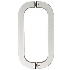 CRL Polished Stainless Round 10&quot; Square Tube Glass Mounted Pull Handle | RST10X10PS