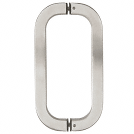 CRL Brushed Stainless Round 24&quot; Square Tube Glass Mounted Pull Handle | RST24X24BS