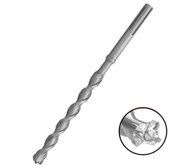 3/4&quot; x 66&quot;  long Relton P202-12-66 Multiple Cutter Pyramid Point Hammer Bits with Spline Shank | R2021266