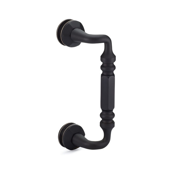 Rondo 8&quot; Center-to-Center Single Sided Offset Pull - Matte Black | R8SOPMB